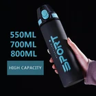 Взрывные Спортивная бутылка из пластика (550700 800ML Протеин шейкер для отдыха на открытом воздухе, портативные просачивающиеся для по изготовлению крышек для пластиковых стаканчиков напитков бутылка без добавления бисфенола А