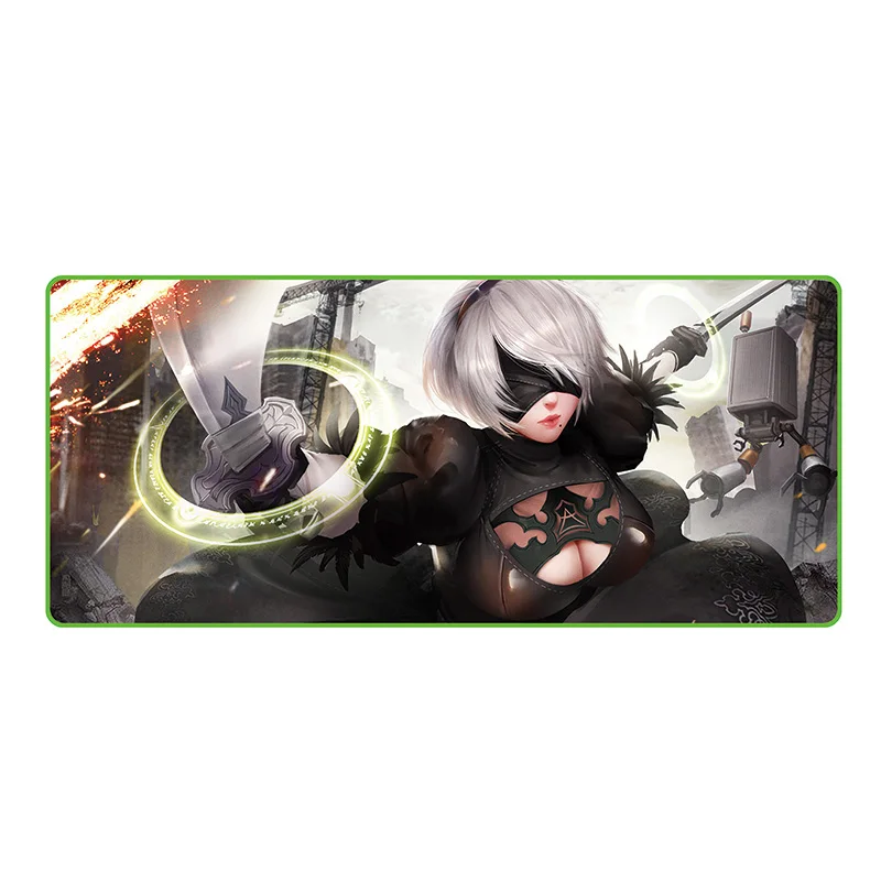 NieR: Automata большой игровой коврик для мыши геймер Коврик для мыши RGB коврик для мыши XXL компьютерный коврик светодиодный коврик с подсветкой Mause ковер Настольный коврик