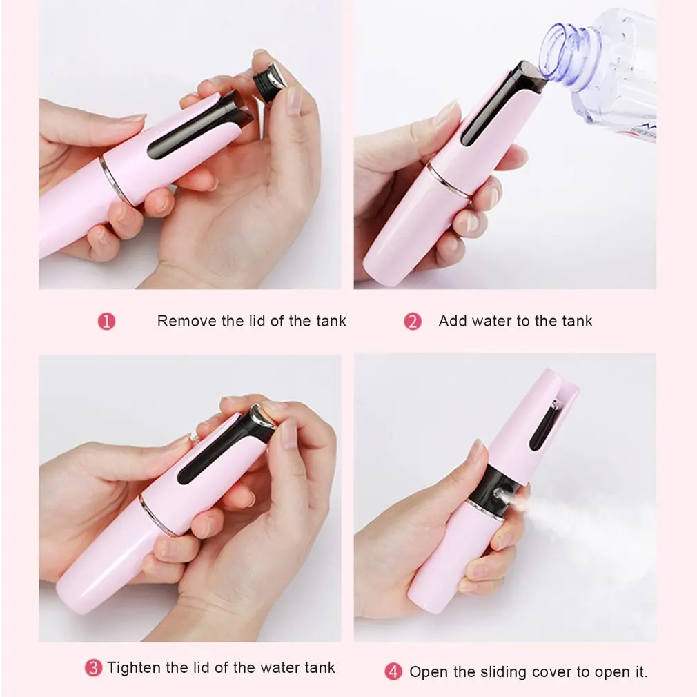 

N18 Portable Magic Stick Spray Water Meter Usb Charging Mini Portable Hydrating Nano Negative Ion Humidifier