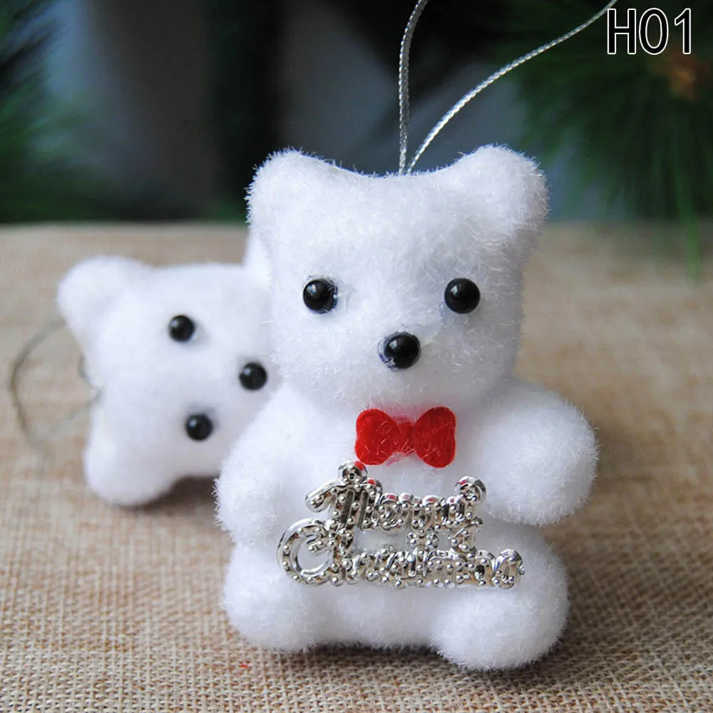 2 шт./пакет милый белый пенопластовый Рождественский Медведь Олень для