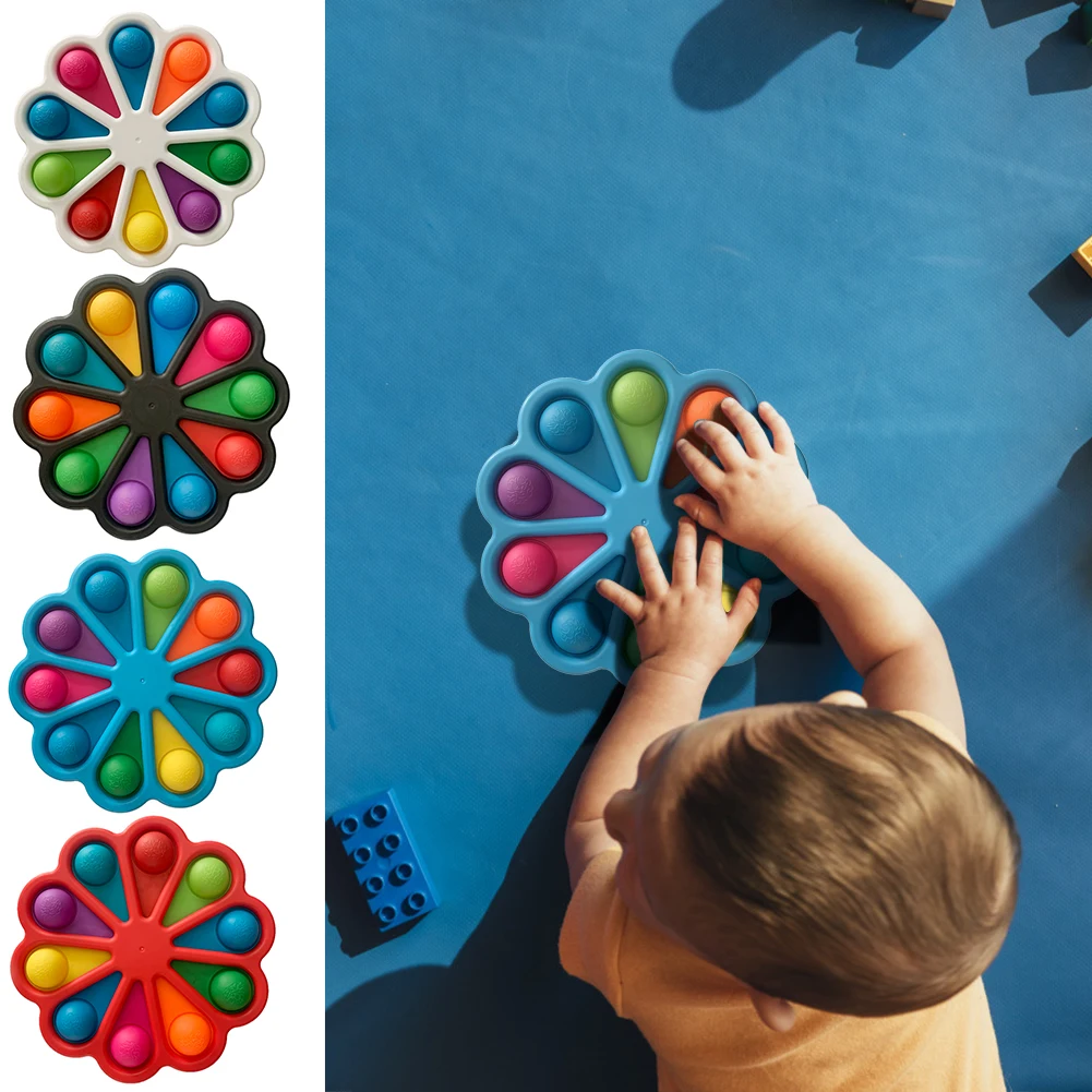 Juguete sencillo con hoyuelos para ni&ntilde;os y adultos, juguete para aliviar el estr&eacute;s, para las manos, Educativo Para edades tempranas, para Autismo-4
