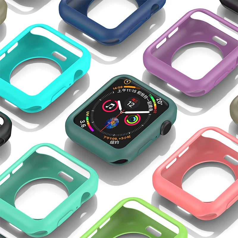 Watch Cover Case For Apple Watch 6 5 4 40mm 44mm Scratch Colorful Soft Cases For IWatch Series 3 2 42mm 38mm Accessories