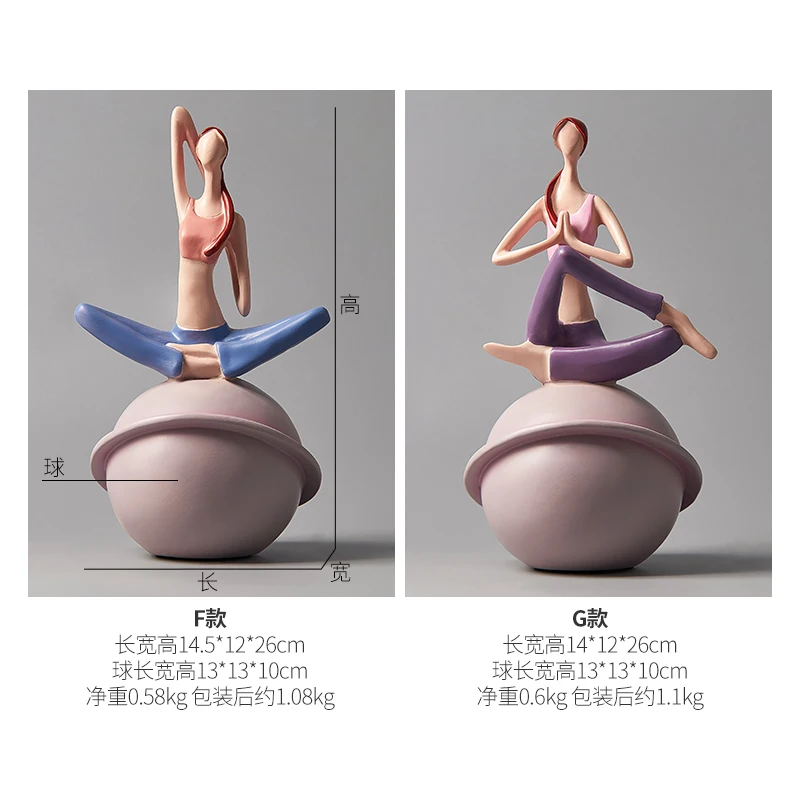 

scandinavian yoga figurine sculpture girl desk decorations nordic statue modern art statuette living room desktop accessories