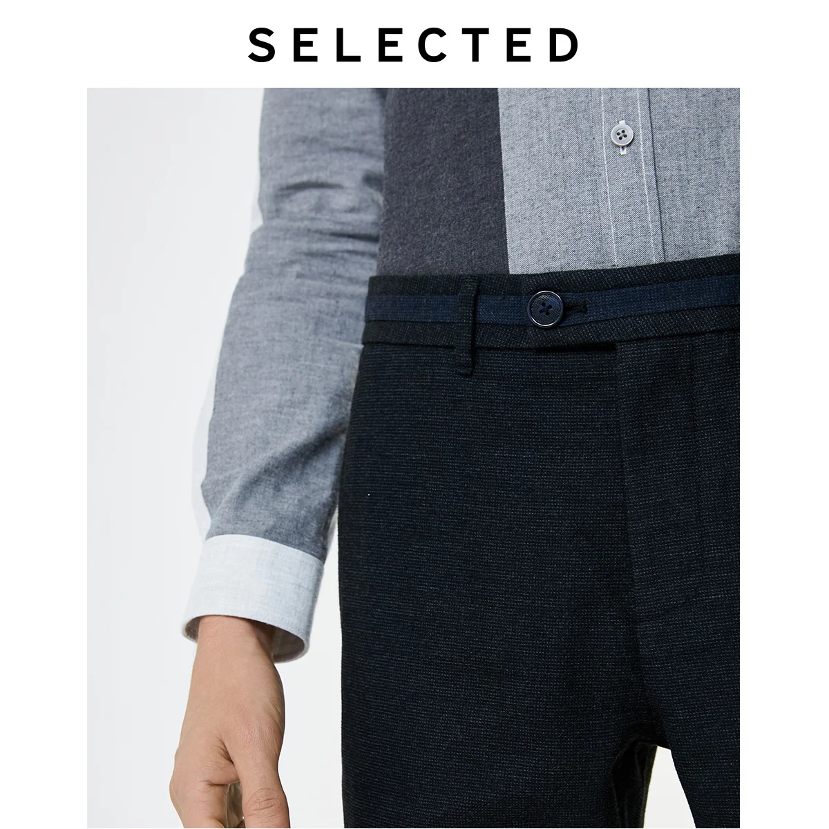 Избранные мужские хлопковые летние деловые повседневные брюки с новой текстурой