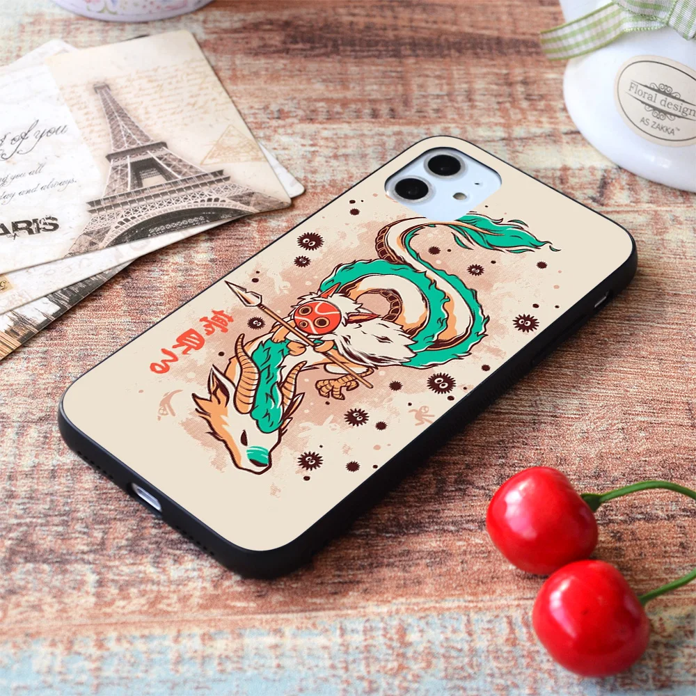 

For iPhone The Princess and the Dragon Soft TPU Border Apple iPhone Case