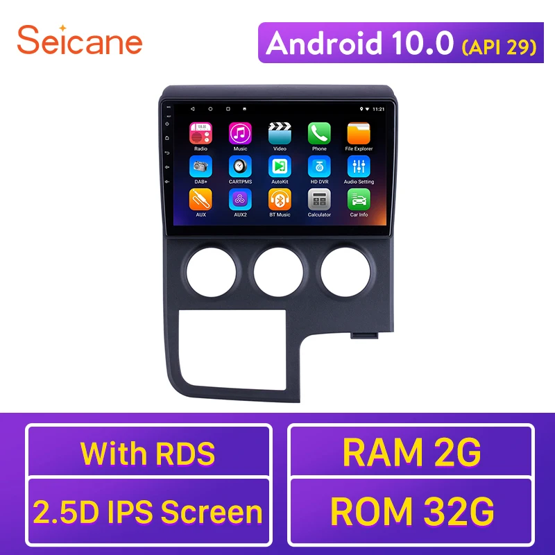 Seicane OEM 10 1 ''Android 9 Автомобильный мультимедийный плеер HD сенсорный GPS для Toyota Hiace
