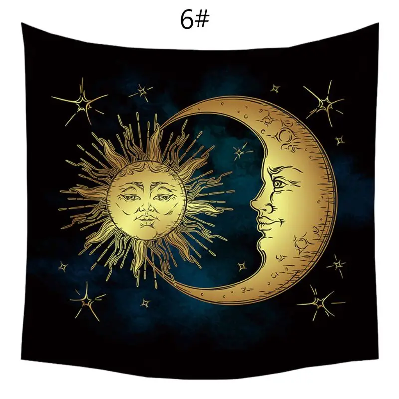 

Sun and Moon Psychedelic Wall Tarot Tapestry Divination Altar Tarot Tablecloth