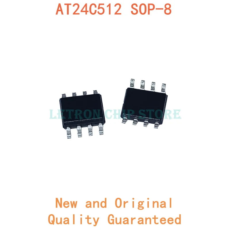 Набор схем AT24C512 AT24C512C-SSHD-T SOP-8 2FC SOP AT24C512C SOIC8 24C512 SOIC-8 SMD, новый и оригинальный чипсет с интегральной схемой, 10 шт.