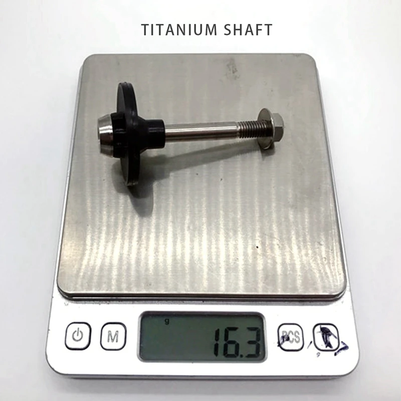 

5 Set Bike Accessories: 1 Pcs Spring Bike Rear Shock Titanium Alloy & 4 Set Bike Brake Shoe Bolts Silver