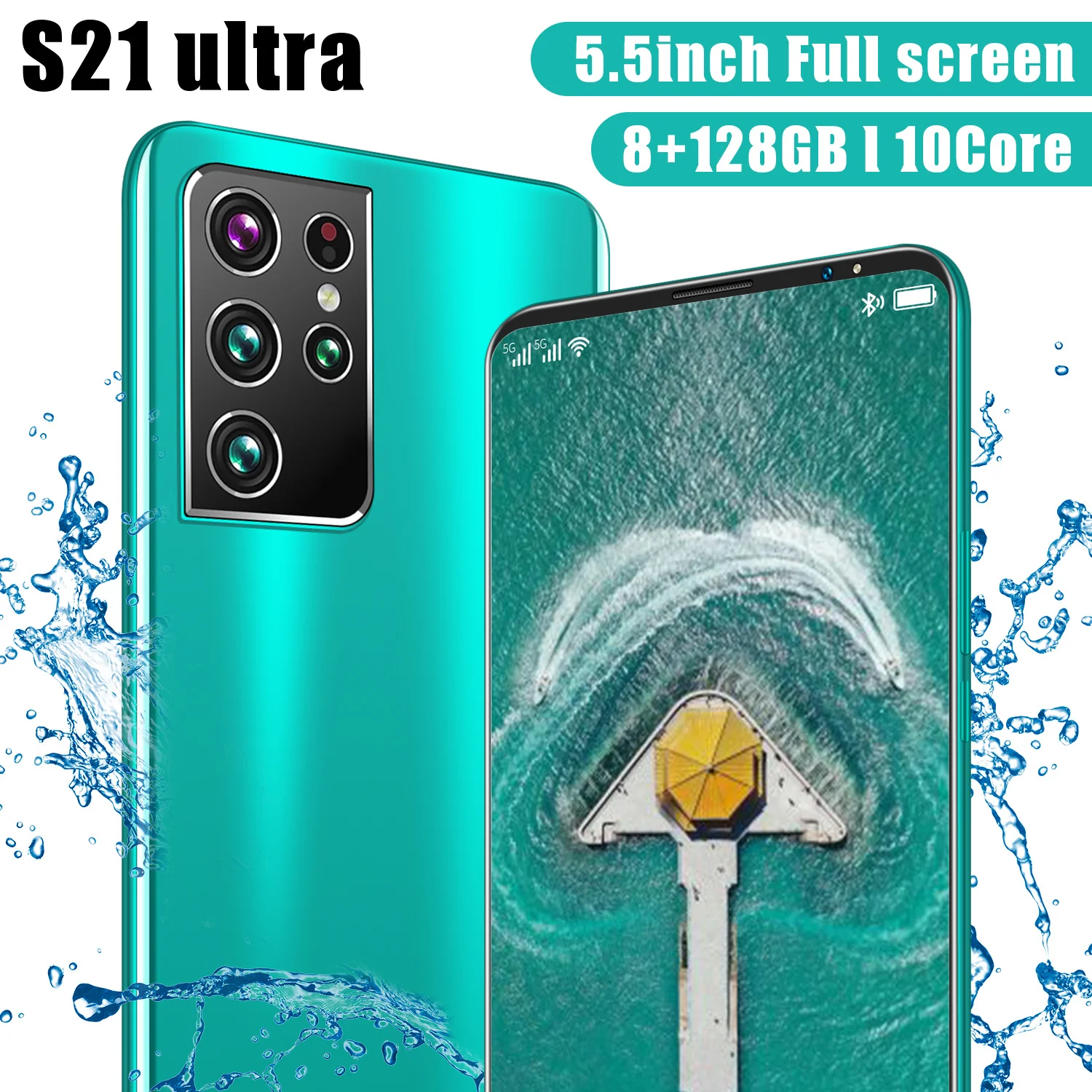 

Global Version Galay S21 Ultra 8GB+128GB 4800mAh 5.0 Inch Full Screen 24MP+48MP Camera Android 10.0 4G/5G Cell Phone