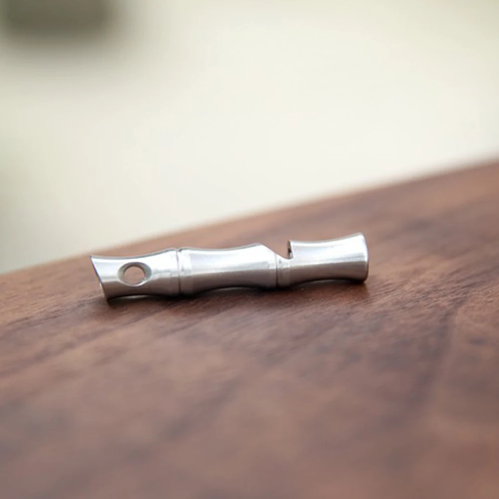 Нержавеющая сталь бамбуковая форма открытый брелок для выживания свисток SOS EDC