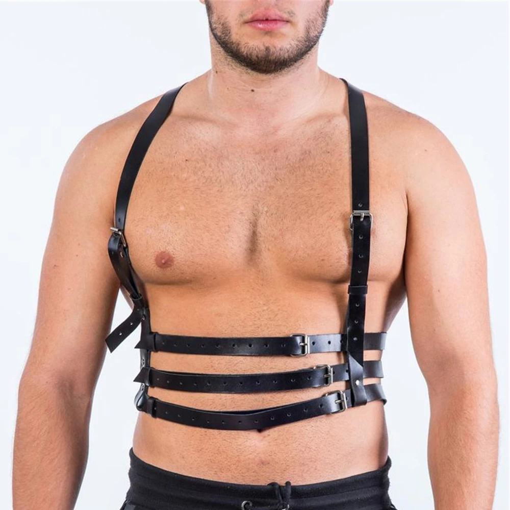 Грудь упряжь Для мужчин нагрудного ремня Boundage Ремни гей ролевая игра нижнее