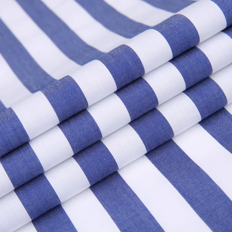 

Men's Long Sleeve Standard-fit Blue/white Striped Dress Shirt Wrinkle-Free Casual Button Down Cotton Easy-care Shirts