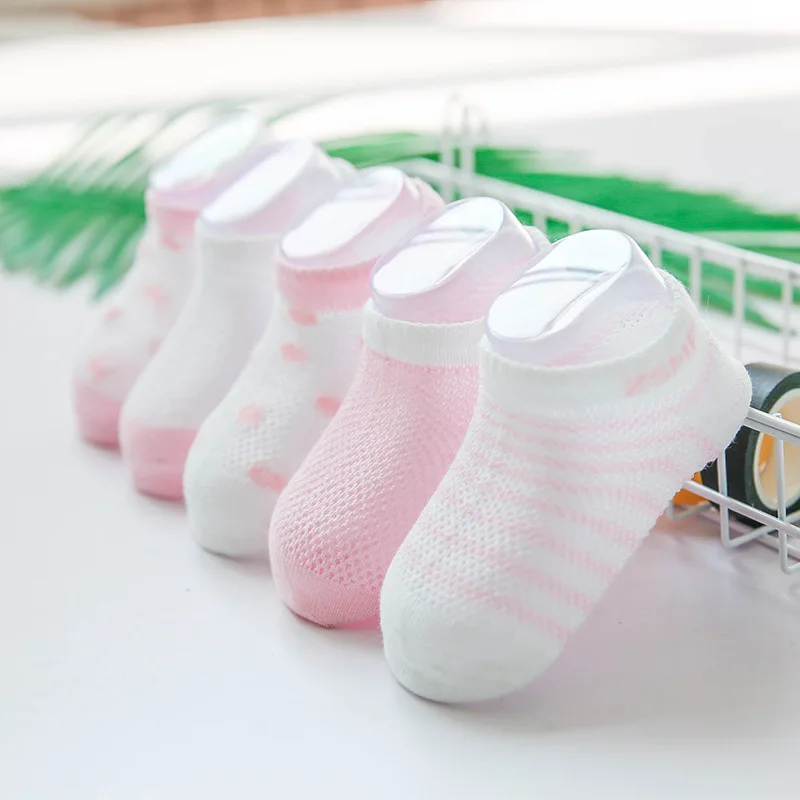 

5Pairs/lot 0-2Y Baby Socks Summer Cotton Solid Colorful Kids Socks Girls Cute Newborn Boys Toddler Socks Baby