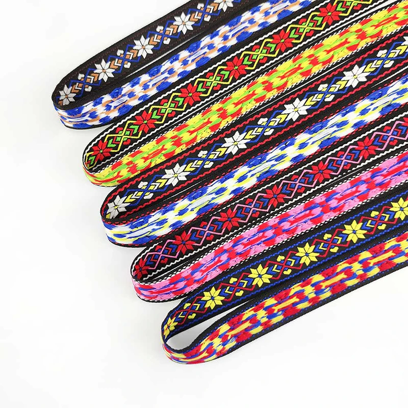 Meetee 20 м 25 мм Этническая жаккардовая лента с ветром Полиэстеровая Вышивка Кружева