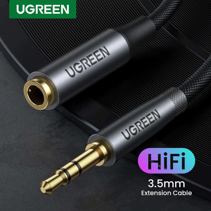 

UGREEN Audio Auxiliary Stereo Extension Audio Cable 3.5mm AUX Jack Male to Female Cord for Phones Headphones Speakers Tablets PC