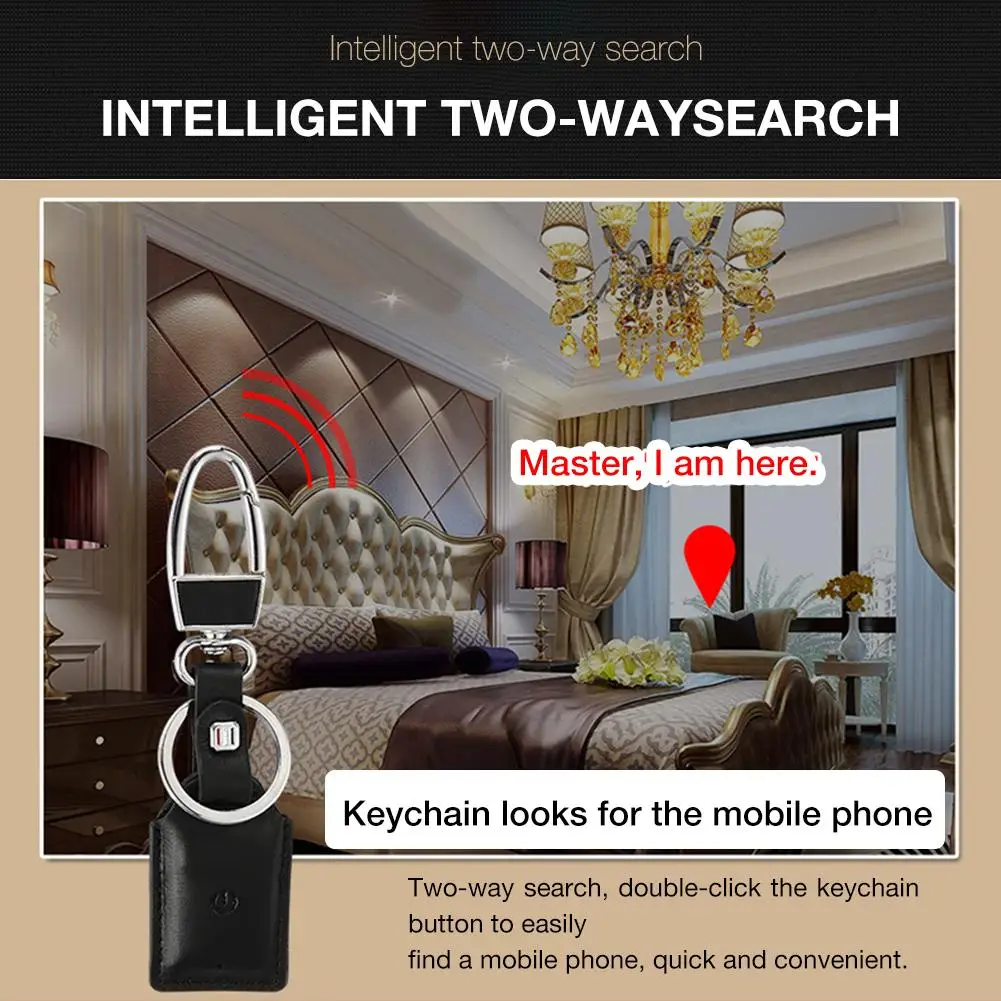 Брелок для поиска ключей умный трекер анти потеря натуральной кожи Bluetooth брелок с
