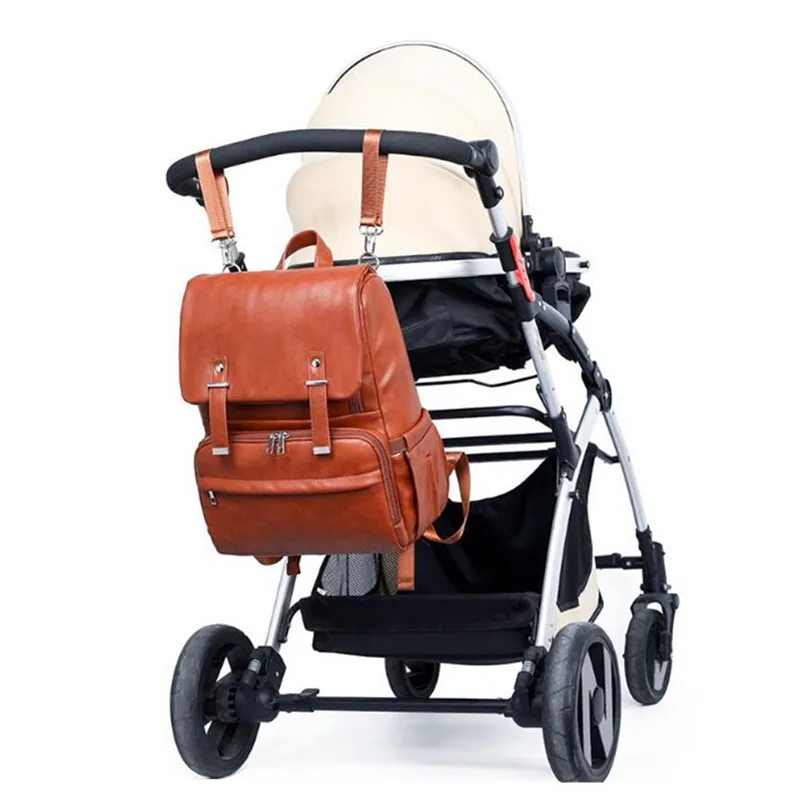 Модная сумка для подгузников из искусственной кожи рюкзак с теплоизоляцией