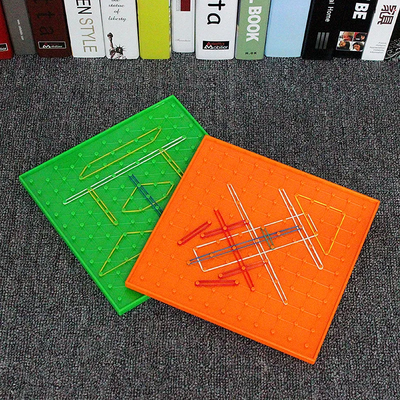 

6pcs Montessori Toys Kids Creative Graphics Rubber Tie Nail Boards Children Educational Wooden Toys Preschool Juguetes