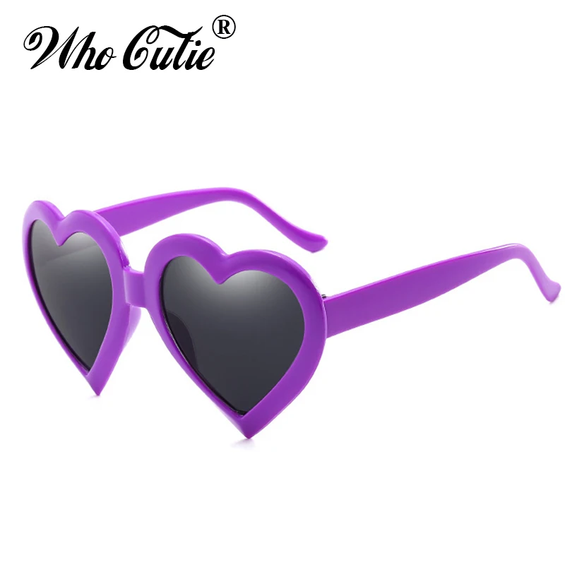 Женские солнцезащитные очки в форме сердца WHO CUTIE фиолетовые ретро стиле
