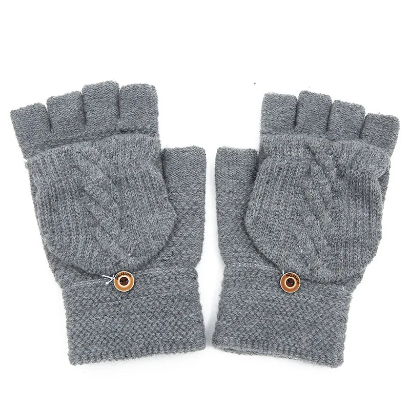 2019 новые модные женские и мужские теплые зимние перчатки без пальцев высокого