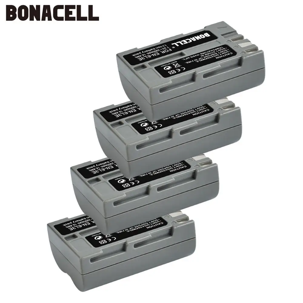 Аккумулятор Bonacell EN-EL3E 2000 мАч совместим с цифровыми зеркальными камерами Nikon D700 D300S