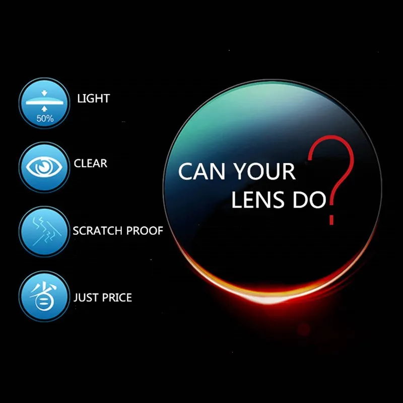 Оптические очки с одним видением линзы по рецепту для