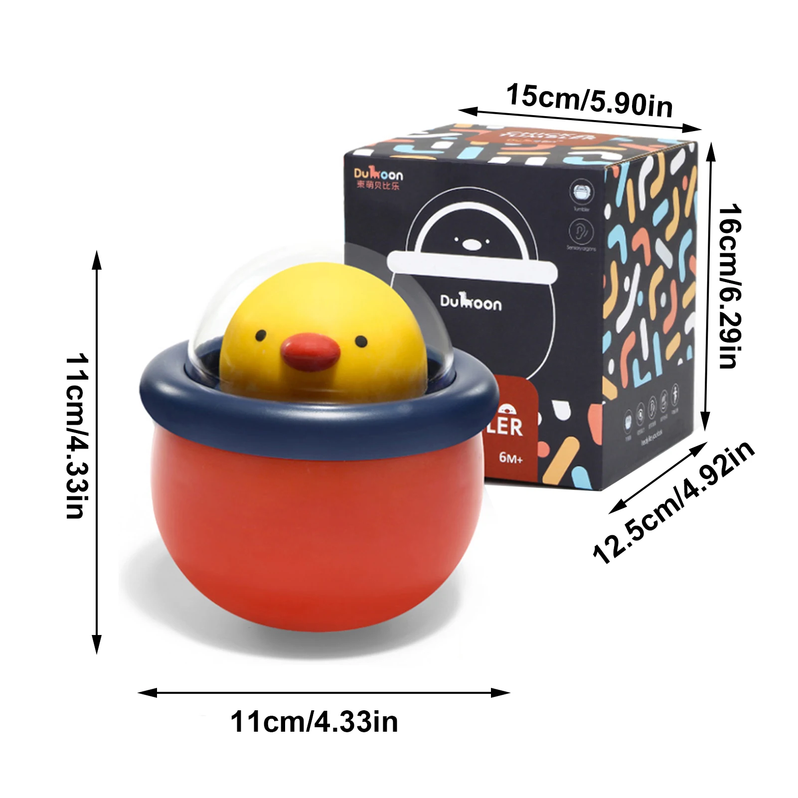 

Baby Tumbler Toys Cute Chicken Tumbler Music Chick Tumbler Toys For Kid Ring Bell Cute Roly-poly Baby Early Education Rattle Toy