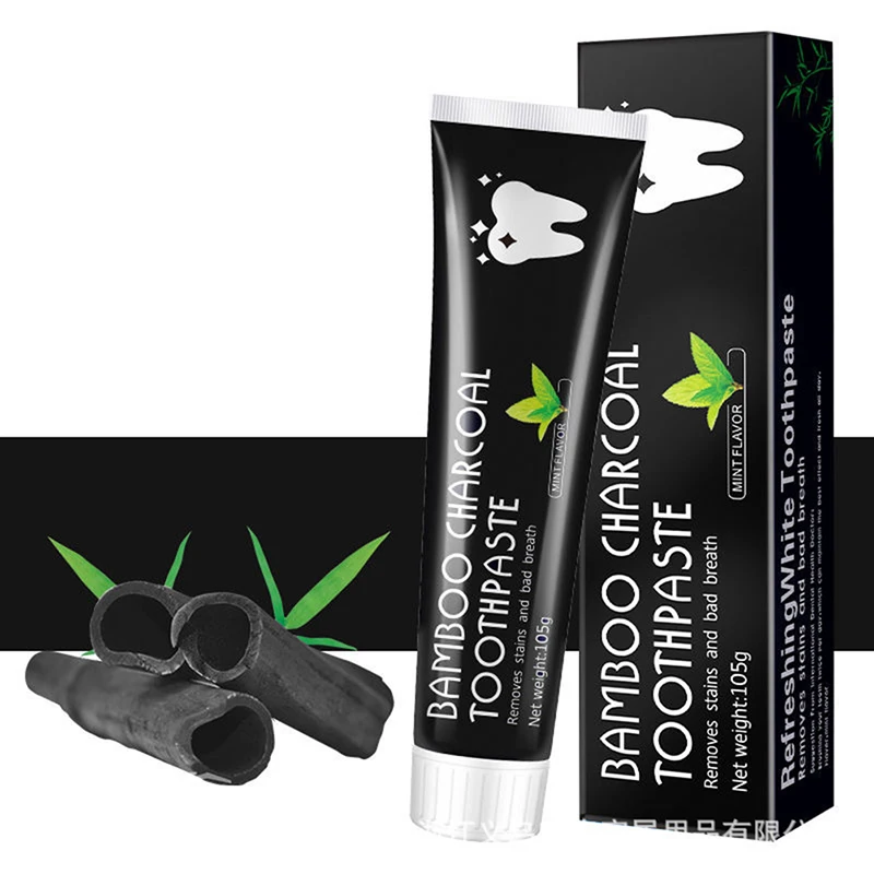 

105g Bamboo Activated Charcoal Toothpaste Tooth Cleaning Removes Stains Oral Hygiene Activated Charcoal Toothpaste