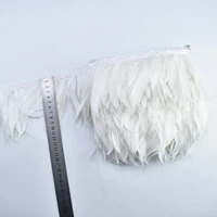 1meters white shred goose feathers trims geese white pheasant feathers for clothes fringe ribbon wedding feathers decoration