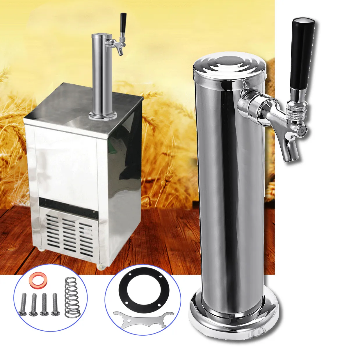 

Beer Draft Single Dispenser Faucet Tap Drink Tower Bar Stainless Steel Juice