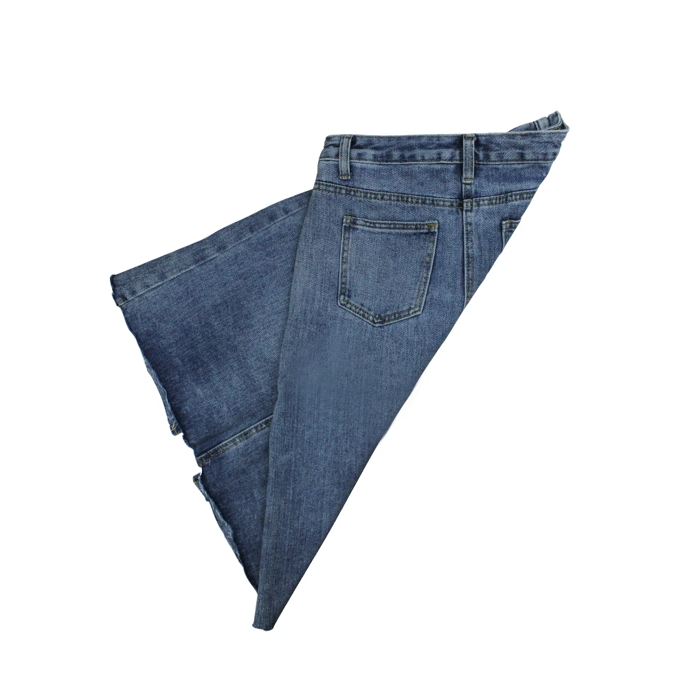 Женская джинсовая юбка пачка с высокой талией в стиле ретро Повседневная Длинная