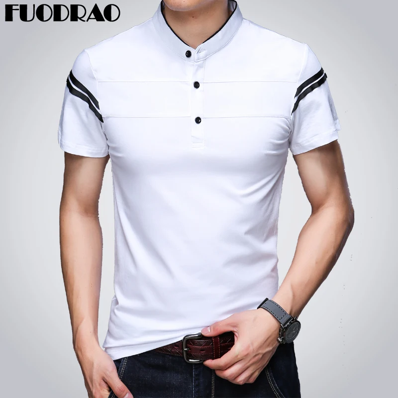 MIACAWOR оригинальные мужские рубашки поло однотонные футболки Homme Slim Fit Camisa с