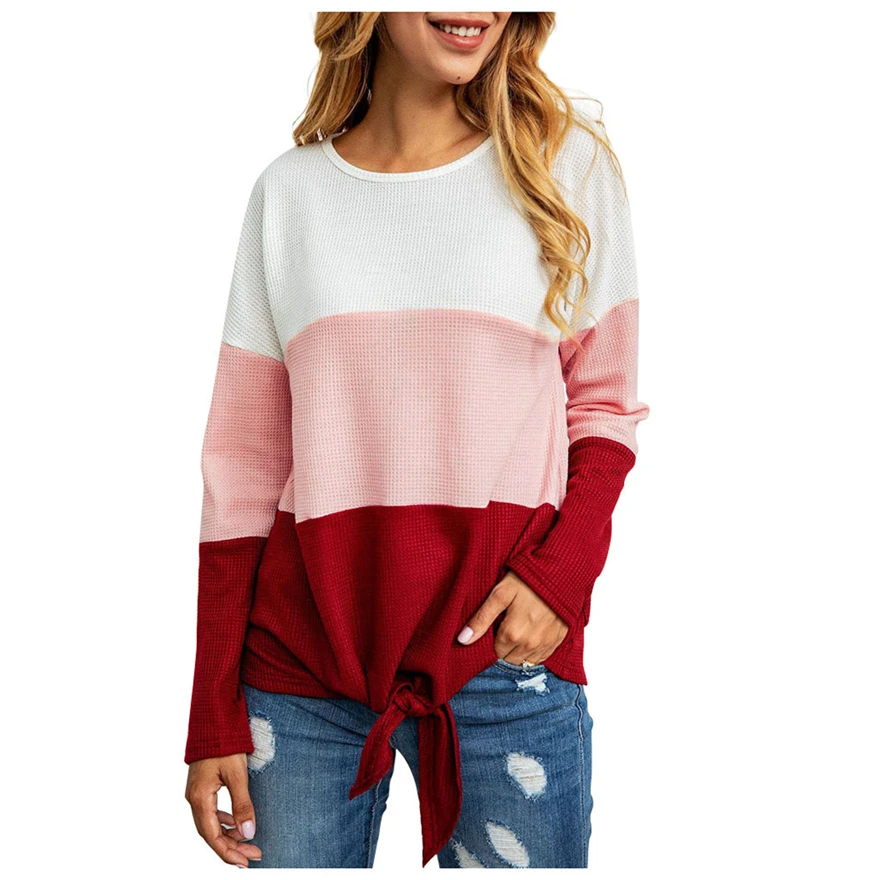

Woman Sweaters Fashion Winter Long Sleeve Top Pullover Clothing Knit Female Korean Autumn Striped Vintage Sweater Round Neck