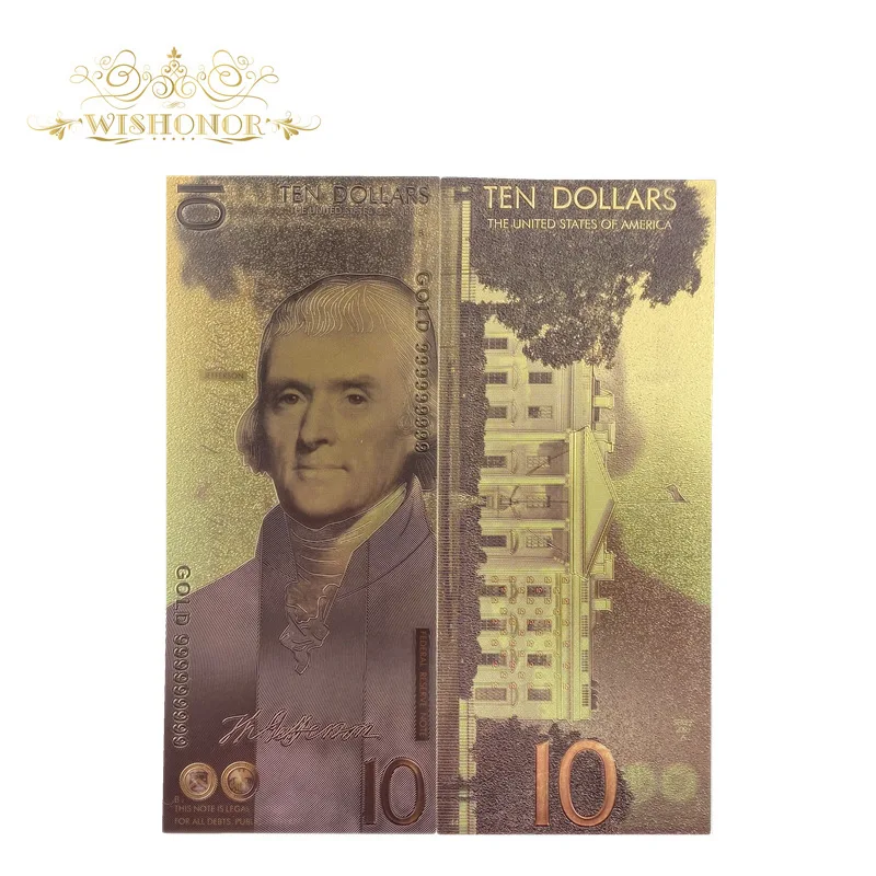 2020 New America Banknotes 1 Dollar in 24k Gold Plated Fake Money Business Gift | Дом и сад