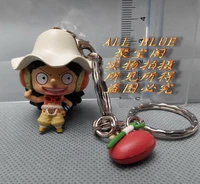 bandai one piece action figure genuine anime ornaments q version 2 years later usopp key ring pendant model toy