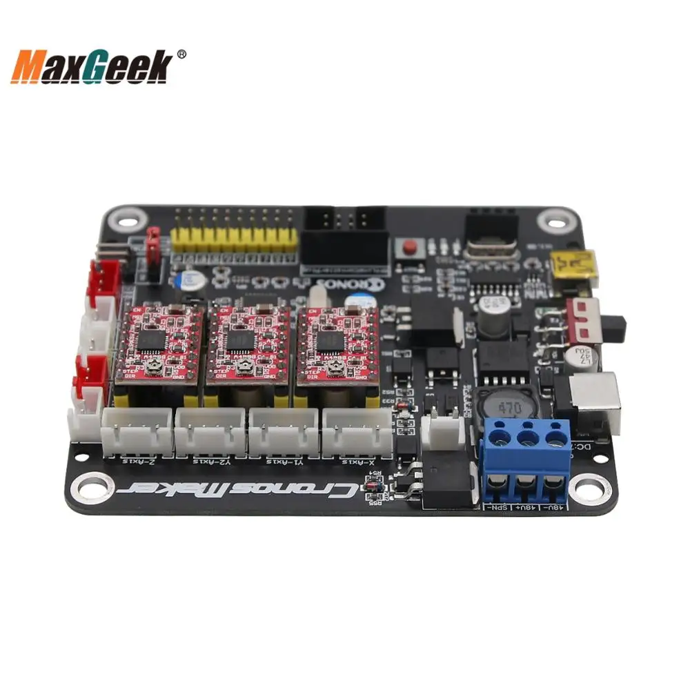 Плата лазерного контроллера Maxgeek GRBL 3 осевой шаговый двигатель USB плата драйвера