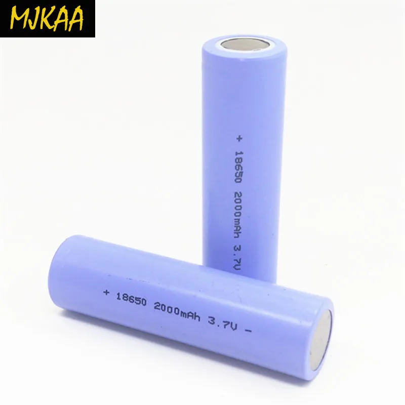 MJKAA 18650 2000 мАч реальная емкость перезаряжаемая батарея литий ионный фонарик