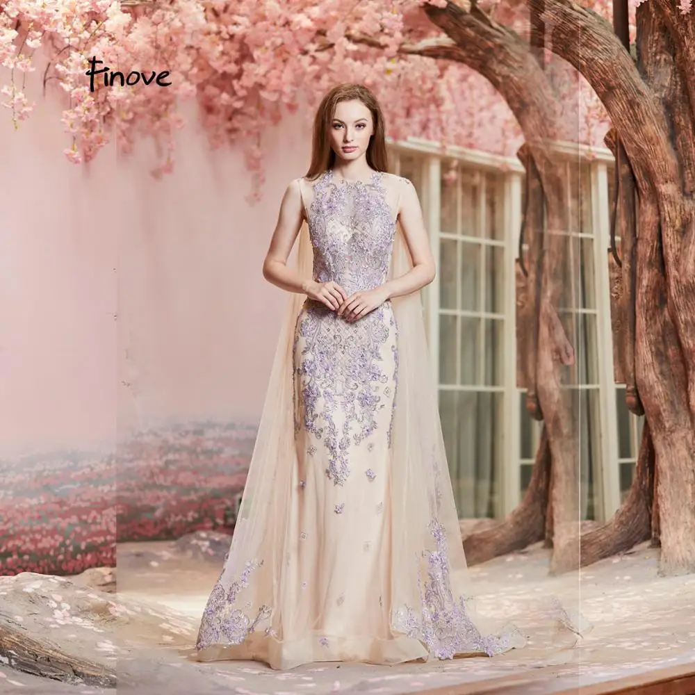 Женское вечернее платье с юбкой-годе круглым вырезом и накидкой | Свадьбы