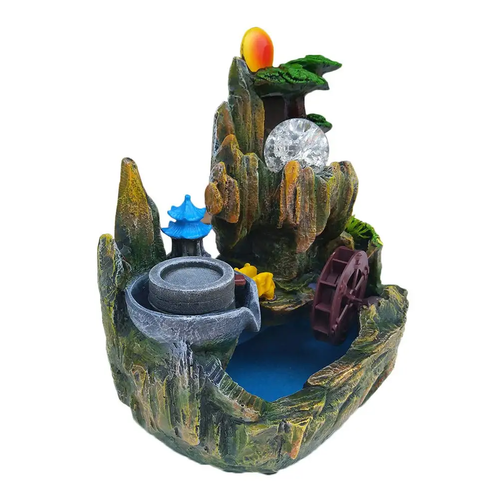 Настольный фонтан Крытый небольшой скалы горный каскадные водопады с