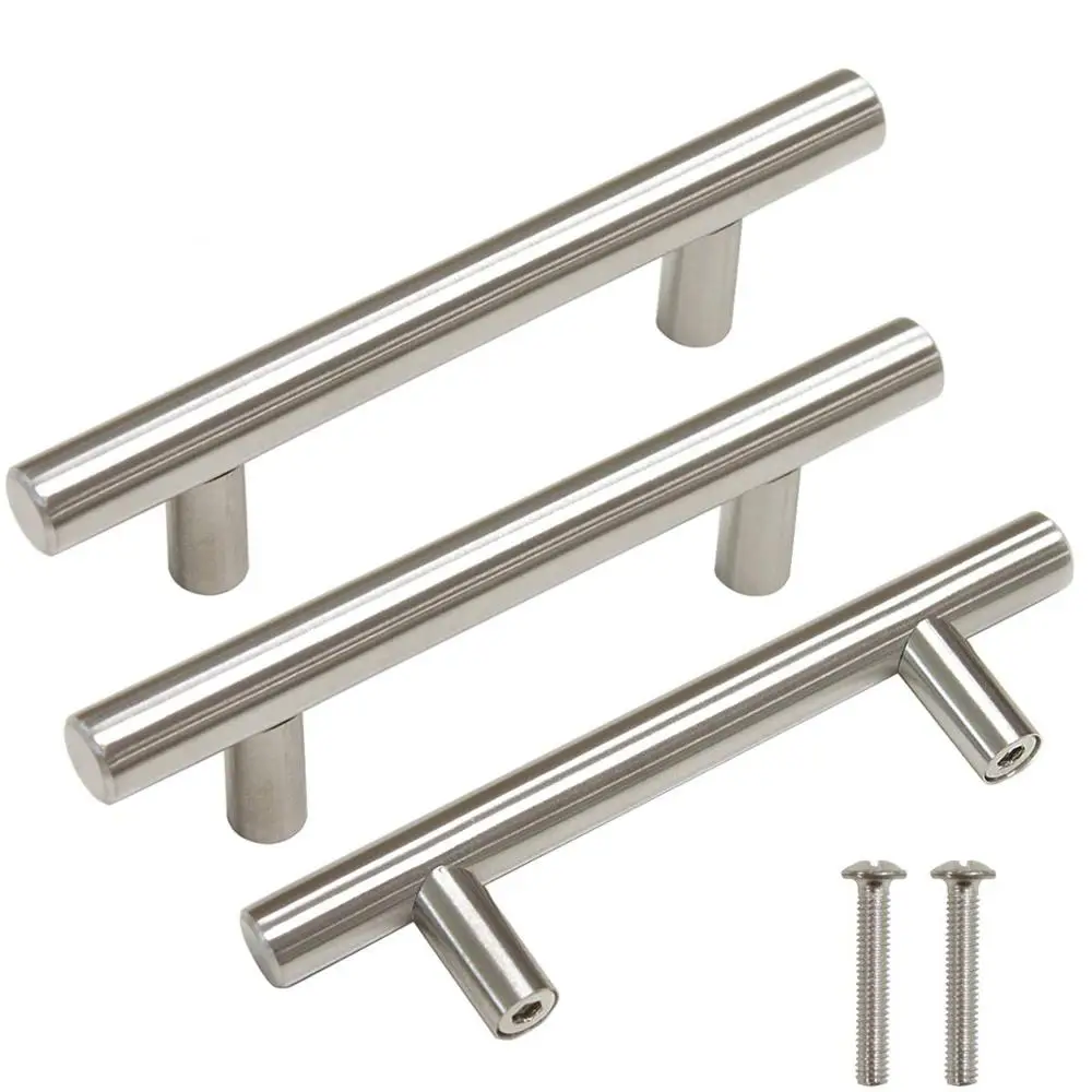 Ручка дверных ящиков для мебели ручка кухонного шкафа из матовой нержавеющей