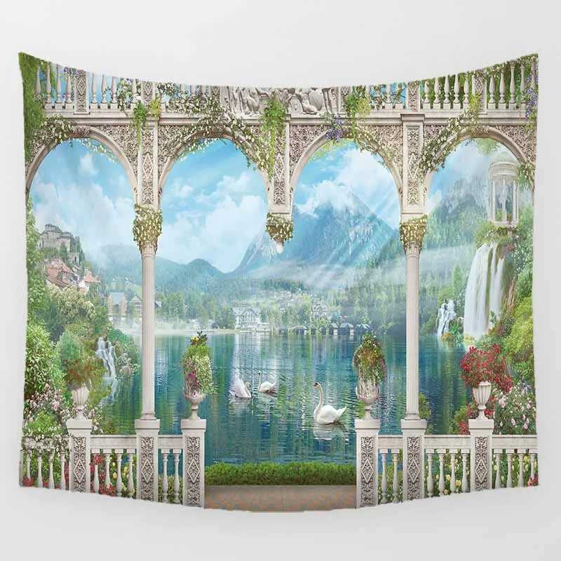 

Beauty sea beach landscapes tapestries rectangle background wall art tapestry home decoration Hanging tapestry wall art tapestry