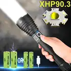 Xhp90.2 самый мощный светодиодный фонарик usb xhp50 перезаряжаемые тактические фонарики 18650 или 26650 ручной фонарь xhp70 Camp light