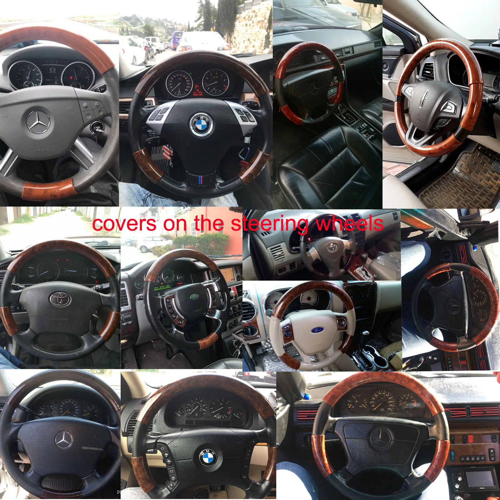 Универсальная накладка на руль из темного дерева для BMW E32 E34 E36 E38 E39 E46 E60 E61 E70 E81 E87 E90