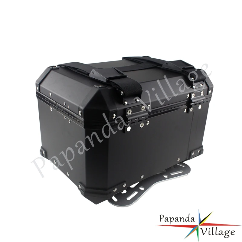 Универсальный мотоциклетный черный Алюминиевый задний Чехол 45L багажный ящик