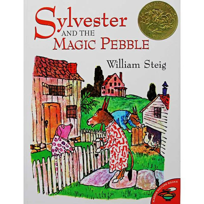 Sylvester and the Magic Pebble от William Steig обучающая английская книга с картинками карта для