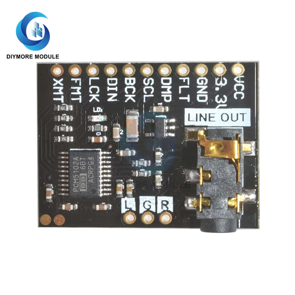 PCM5102A аудио DAC декодер плата цифровой стерео звуковой модуль с 3 5 мм AUX Jack для Raspberry
