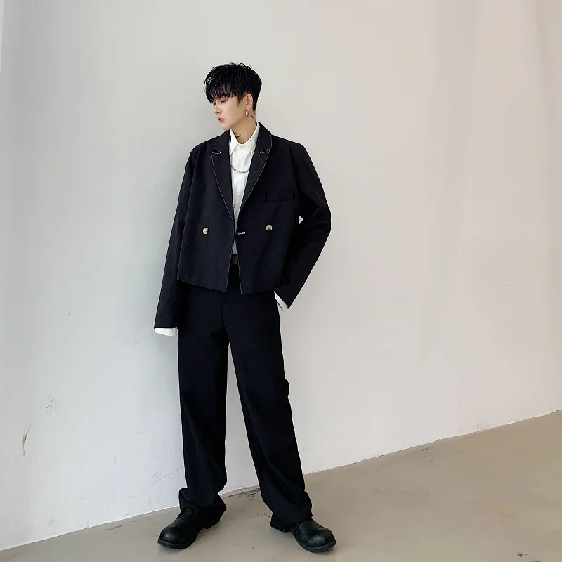 Мужская модная повседневная Свободная куртка с коротким рукавом винтажная