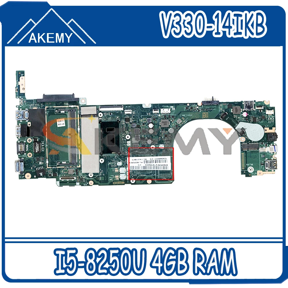 

For Lenovo V330-14IKB 14-inch laptop motherboard with CPU SR3LA I5-8250U 4GB RAM FUR 5B20R26819 100% test work Mainboard