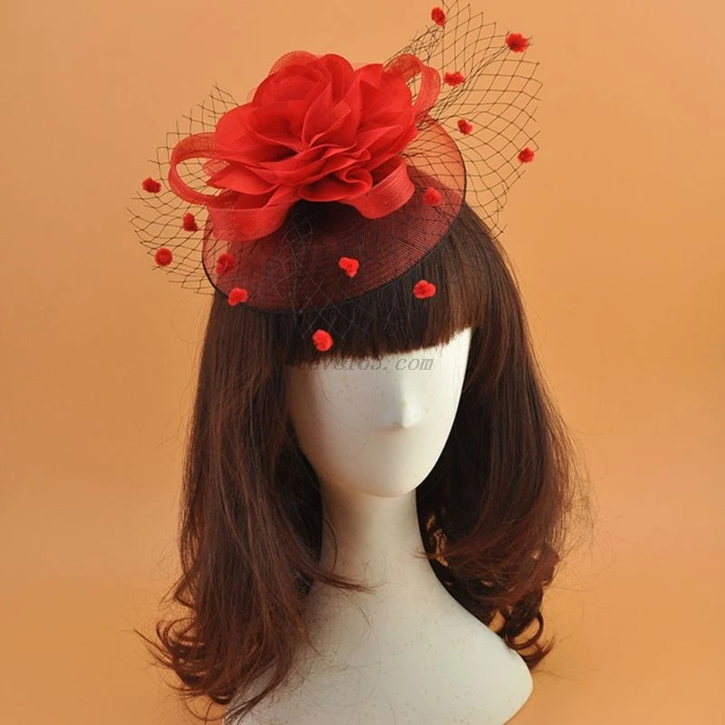 Женская сетчатая шляпа с вуалью для детей и девочек элегантная лента большой